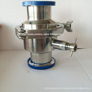 Sanitary Stainless Steel Tri Clamped Check Valve with Drain